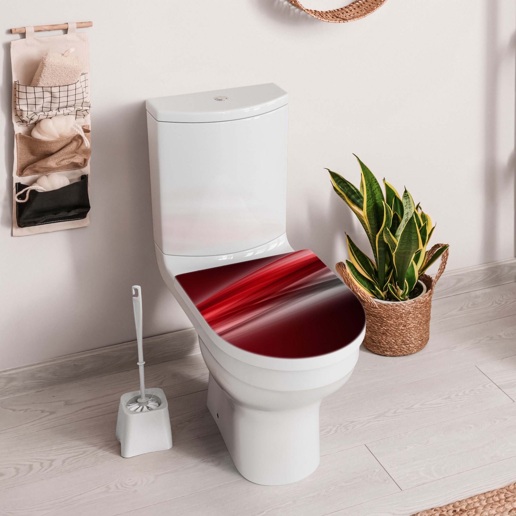 DEQORI WC-Sitz 'Energiegeladener Schweif', WC Toilettensitz bedruckt Klobrille Toilettendeckel Motiv WC-Brille