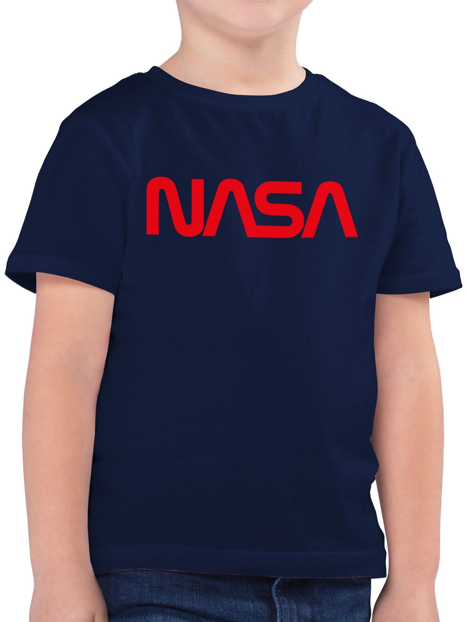 Shirtracer T-Shirt Nasa - Raumfahrt Astronaut Mondlandung Weltraum Kinderkleidung und Co 1 Dunkelblau