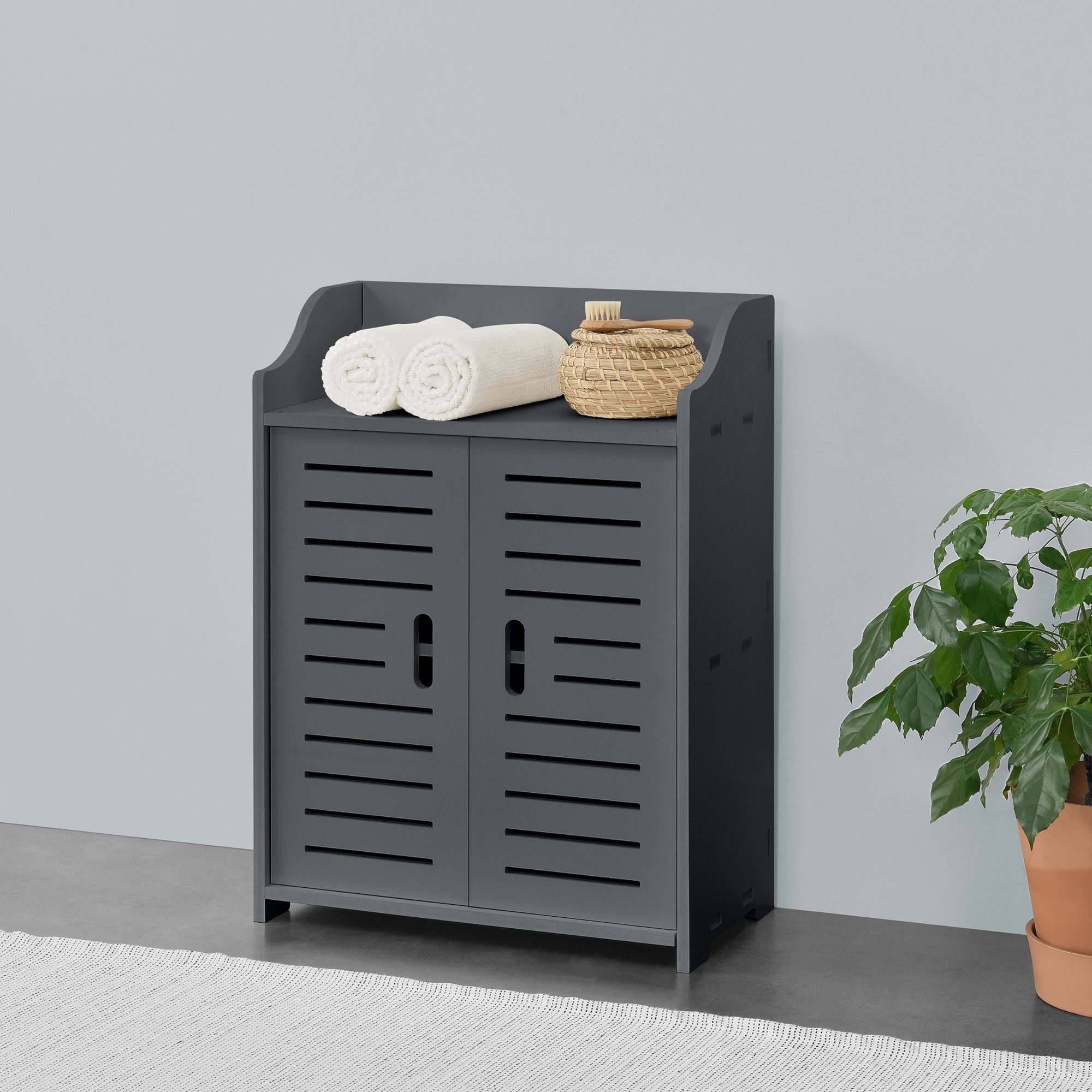 en.casa Unterschrank »Trosa« Badezimmer Wandschrank 62x45x25cm günstig online kaufen