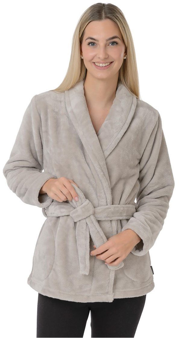 Wewo fashion Damenbademantel 6604, Kurzform, Wellsoft-Microfaser, günstig online kaufen