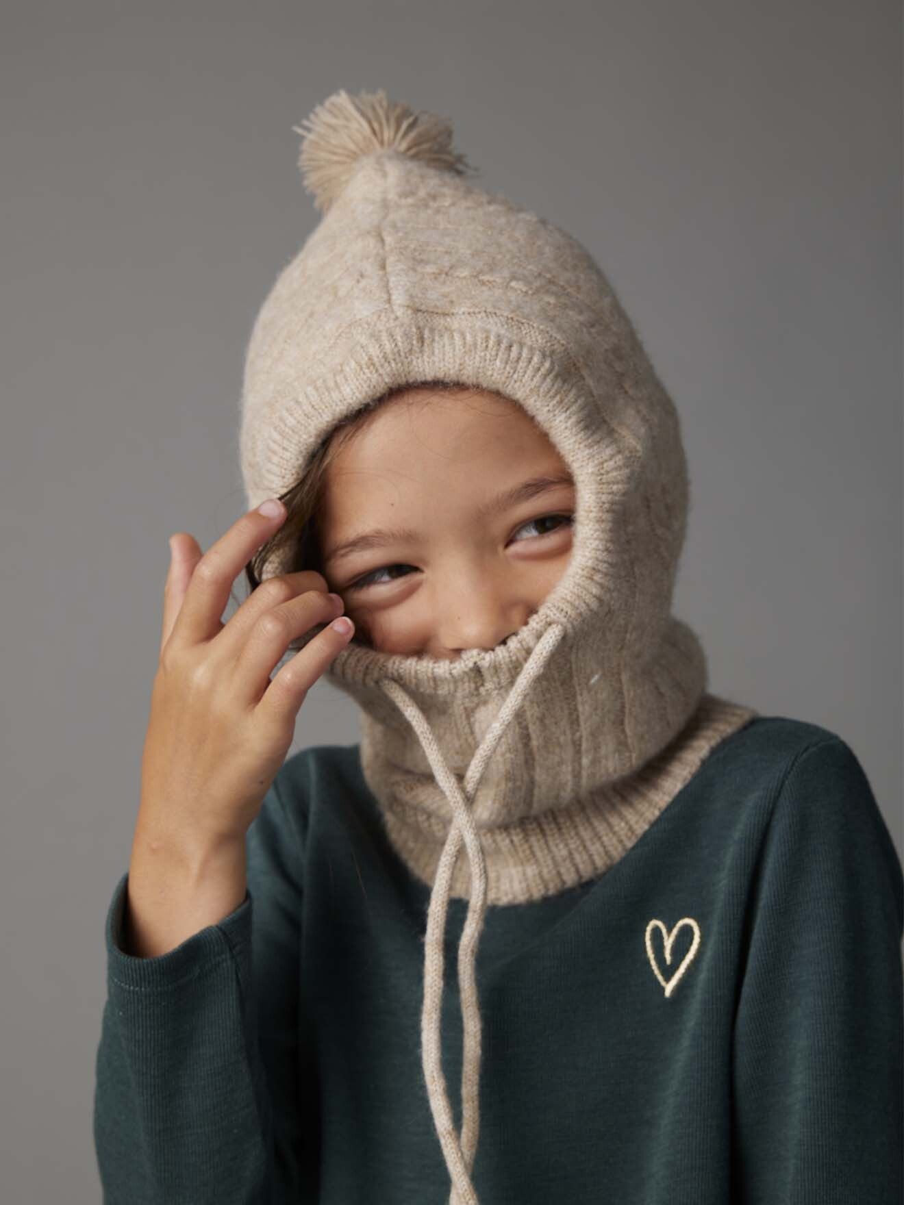 vertbaudet Beanie Mädchen Schalmütze aus Zopfstrick