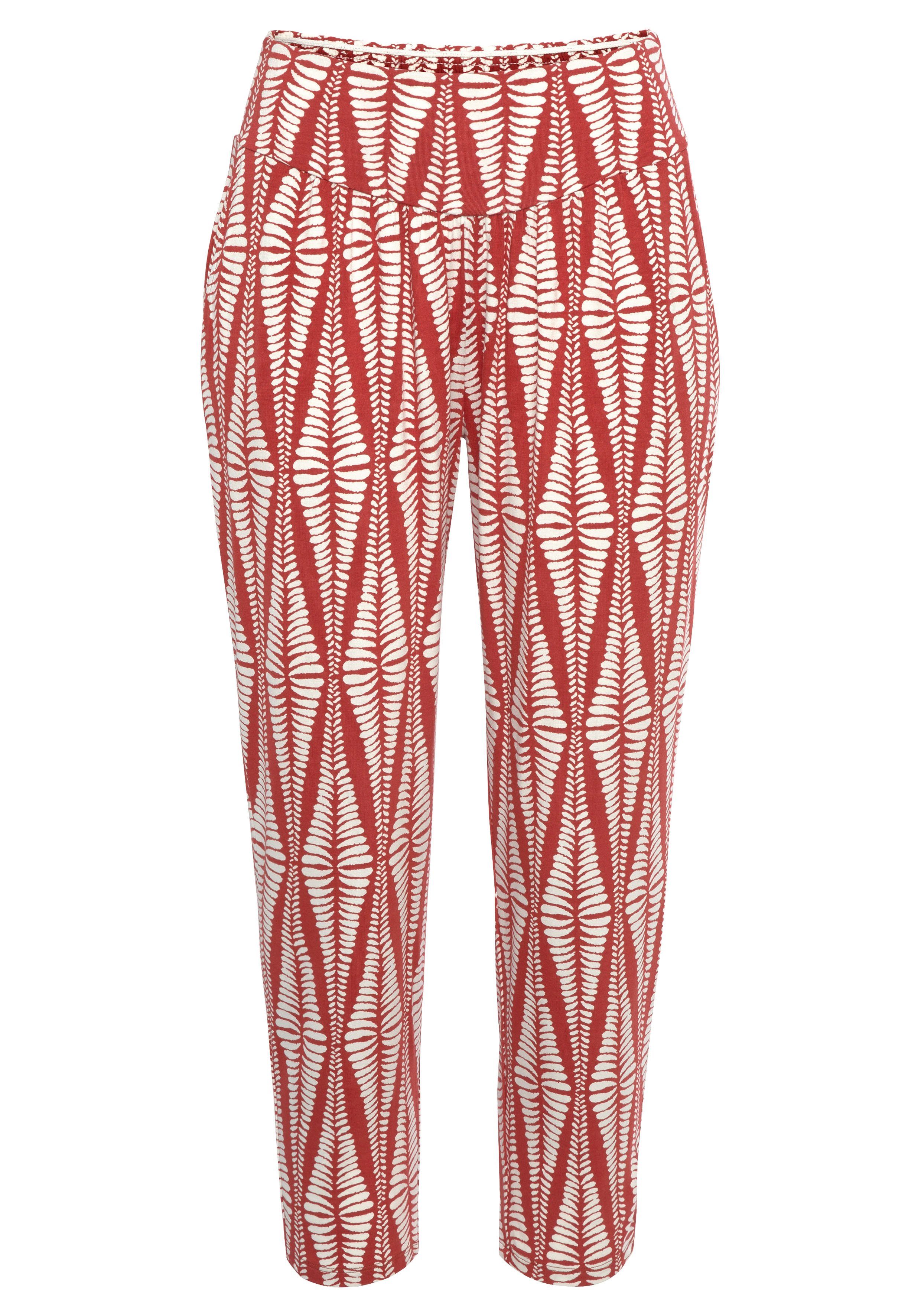 LASCANA 7/8-Strandhose aus leichtem Viskosejersey mit breitem Bündchen, leichte Sommerhose, Strandhose, Schlupfhose – Bild 2 von 5