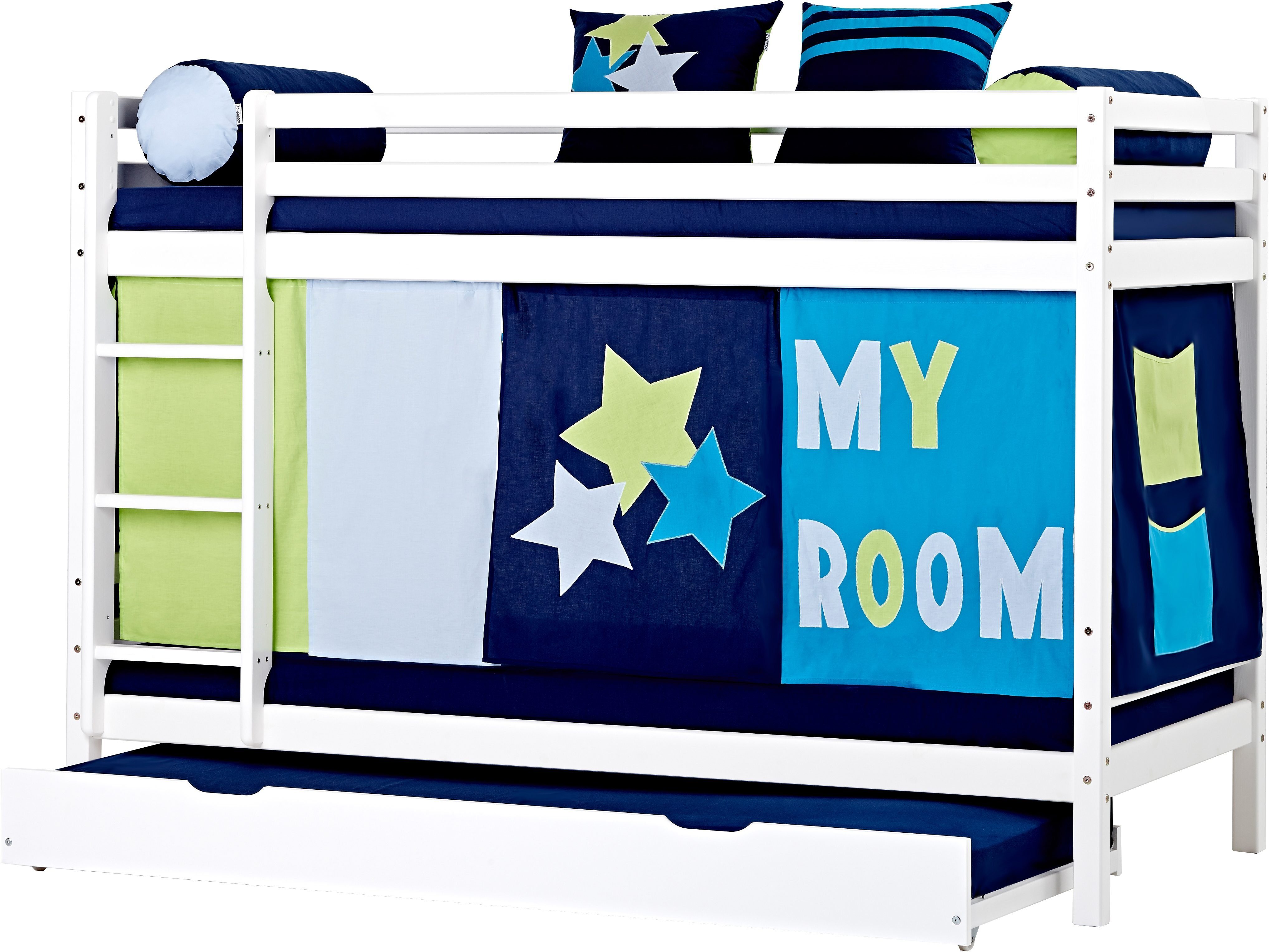 Hoppekids Etagenbett «My Room», mit Matratze & Vorhang, versch. Größen | Etagenbetten
