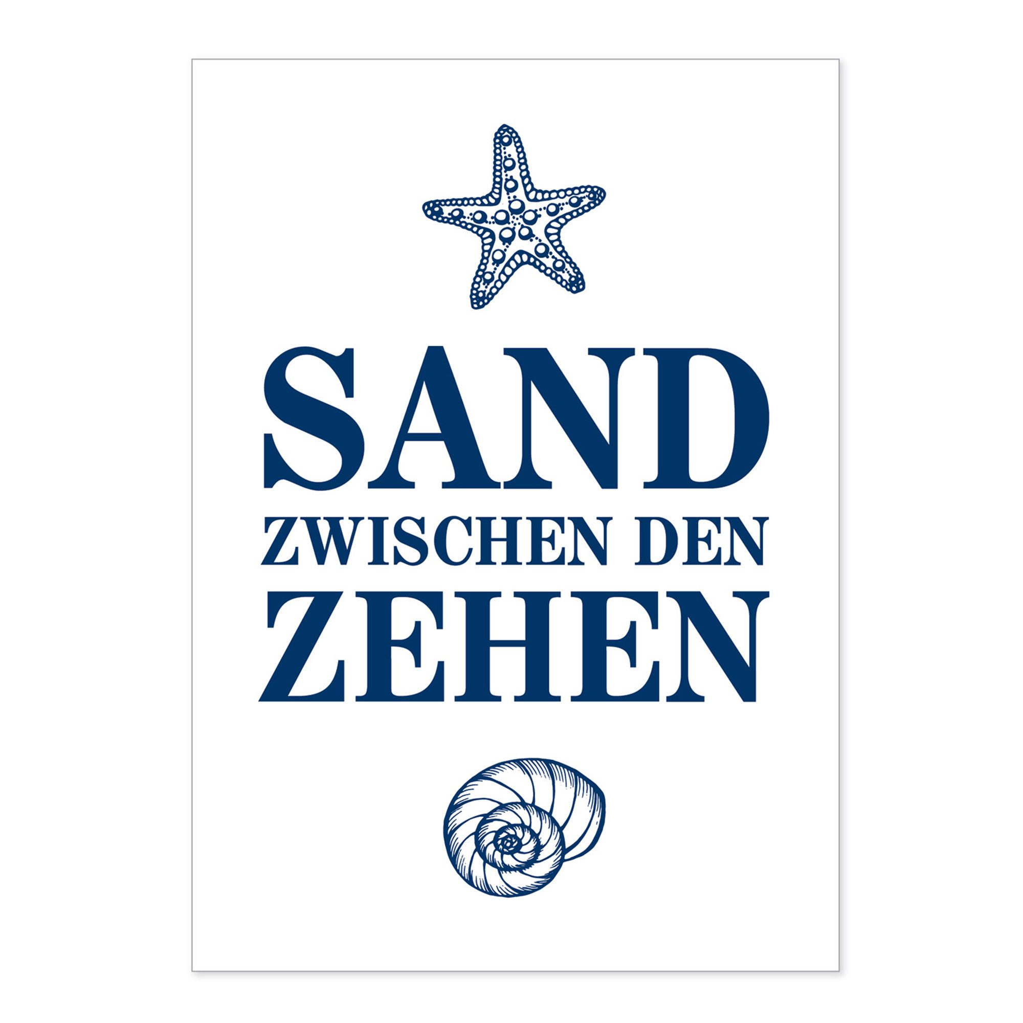 Postkarte Postkarte Sand zwischen den Zehen