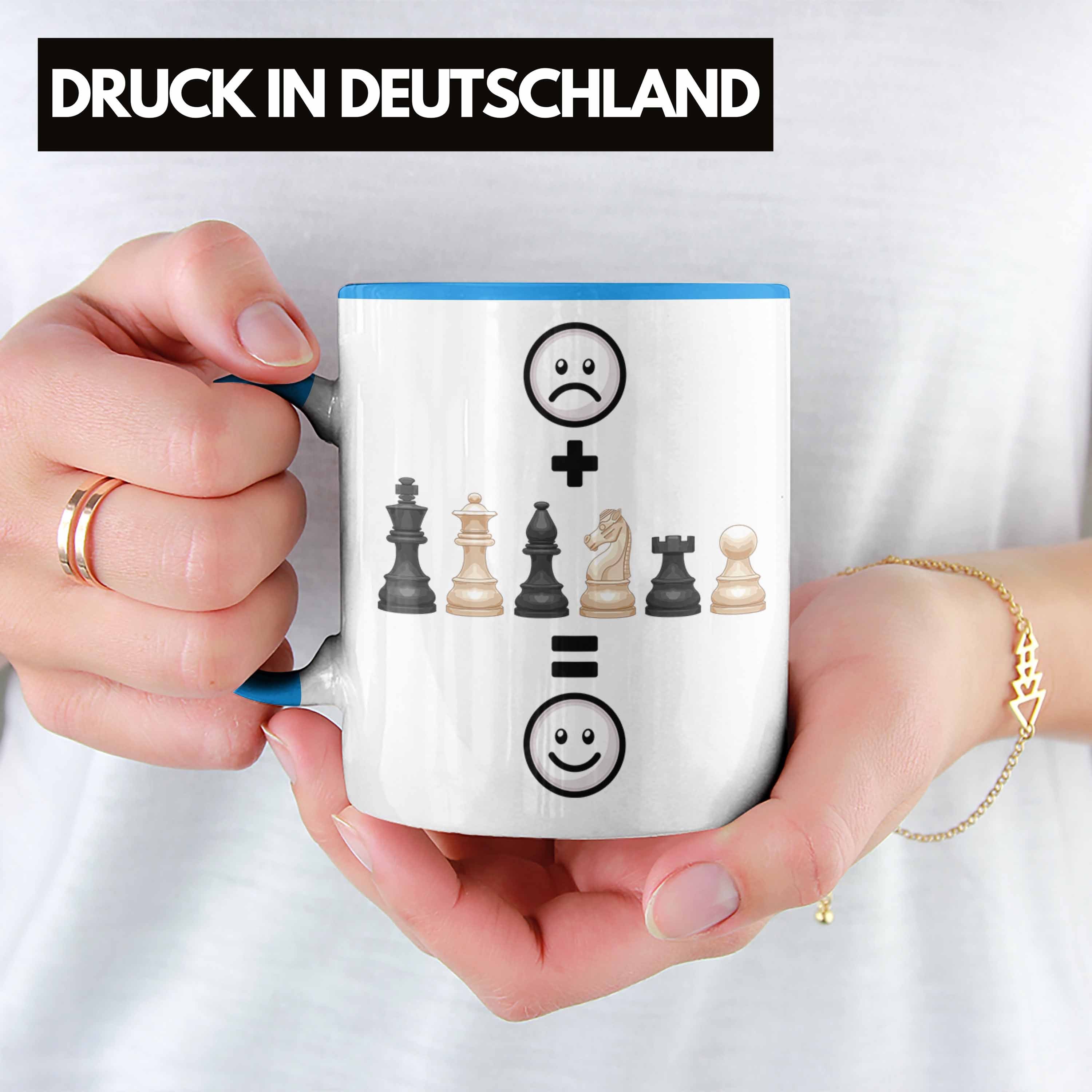 für Geschenk Geburtstag Tasse Blau Schach Schach-Spieler Tasse Trendation Lustige Geschenkid