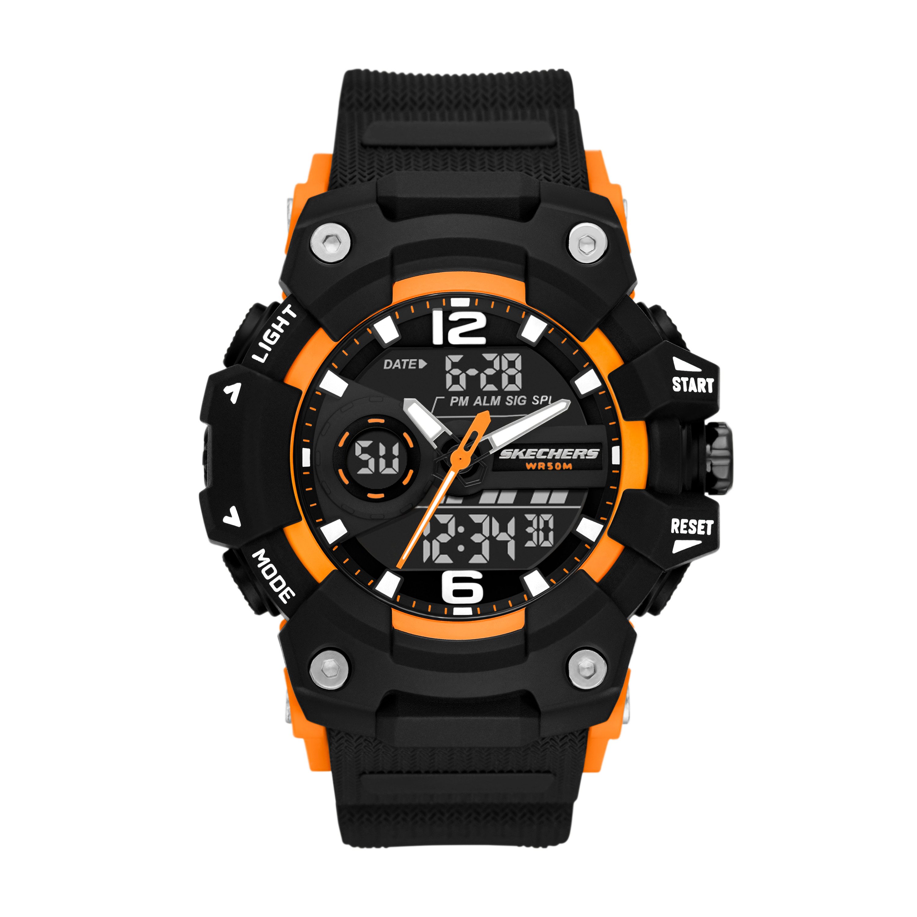 Skechers Chronograph Nealy SR1202, Quarzuhr, Armbanduhr, analog, digital, Tag, Wochentag, Monat
