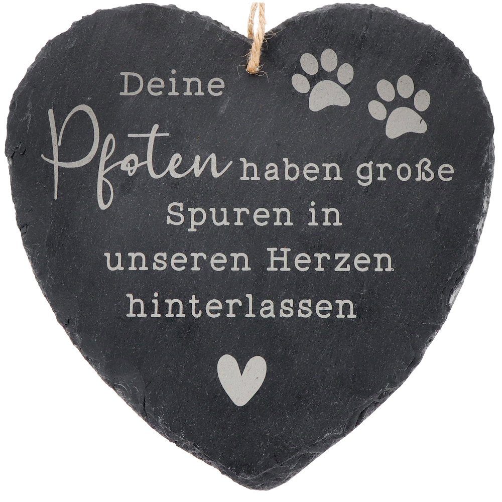 Spruchreif® Dekohänger Großes Schieferherz mit Gravur, Wanddeko günstig online kaufen