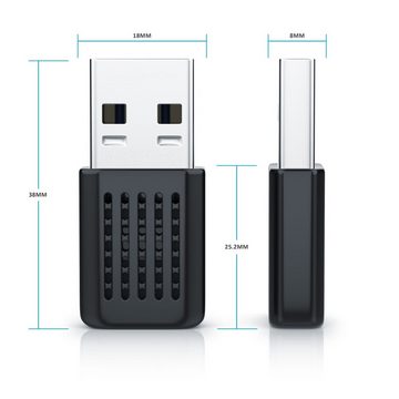 Aplic WLAN-Dongle, WIFI USB 3.0 Stick 1200 Mbit/s, 2T2R, 2,4 + 5 GHz, 802.11 ac/n/b/h/g