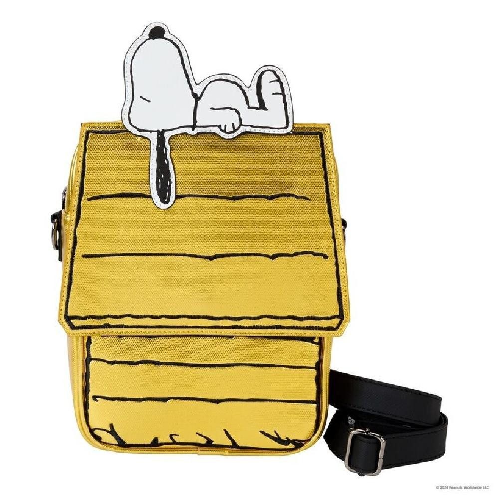 Loungefly Freizeitrucksack Peanuts 75th Anniversary Snoopy Sleeping Doghouse crossbody bag
