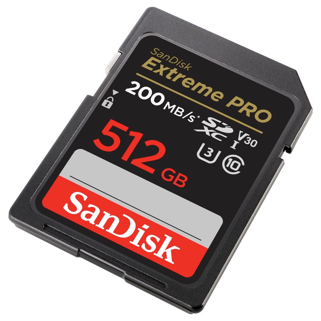 Sandisk SDXC Extreme PRO, 2 Jahre RescuePRO Deluxe Speicherkarte (512 GB, UHS Class 3, 200 MB/s Lesegeschwindigkeit)