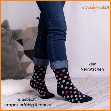 sockenkauf24 Socken 10 Paar Kinder Socken Jungen & Mädchen Baumwolle Kindersocken (35-38) - 54365