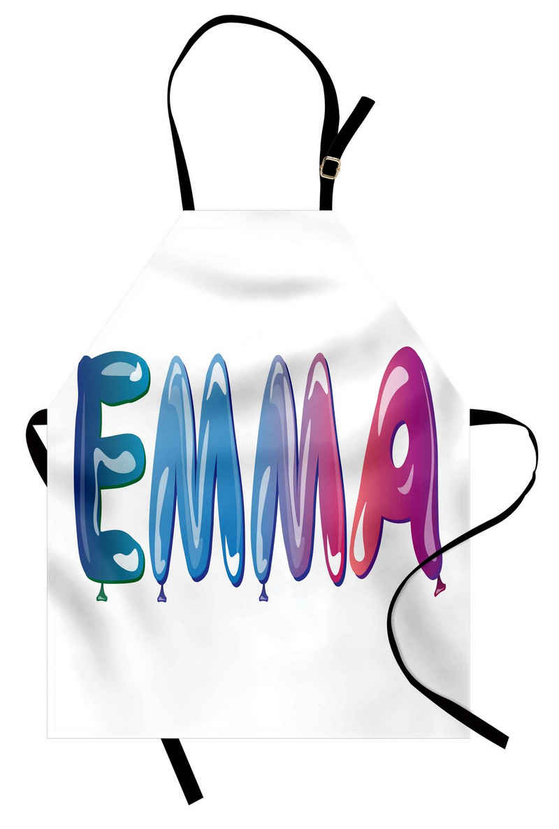 Abakuhaus Kochschürze Höhenverstellbar Klare Farben ohne verblassen, Emma Feminine Ballon-Namen