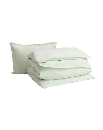 Bettwäsche »GANT Halbleinen Bettwäsche (Bettdecken- und Kissenbezug separat erhältlich) COTTON LINEN, in verschiedenen Größen, spray green«, Gant, quadratisch