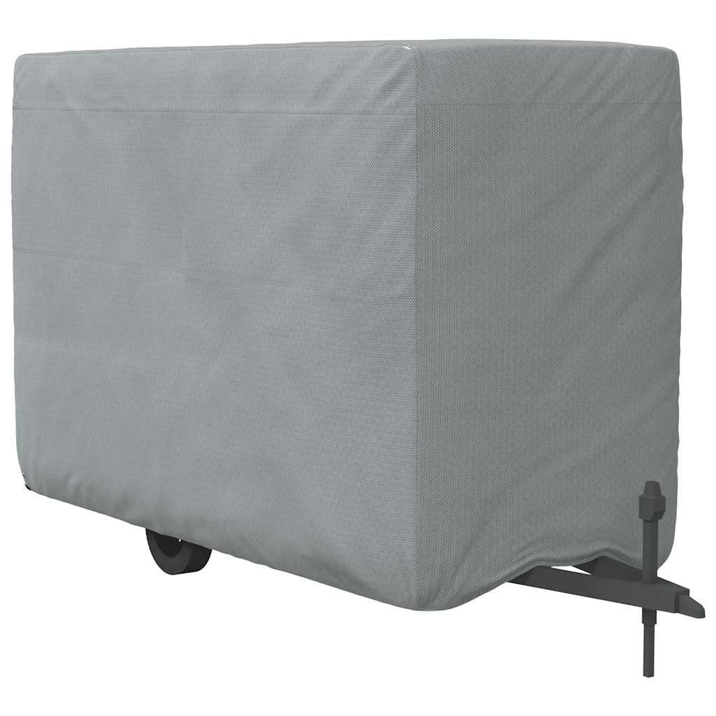 Autoplane Schutzhülle für Pferdeanhänger Grau 334x148x230 cm Vliesstoff