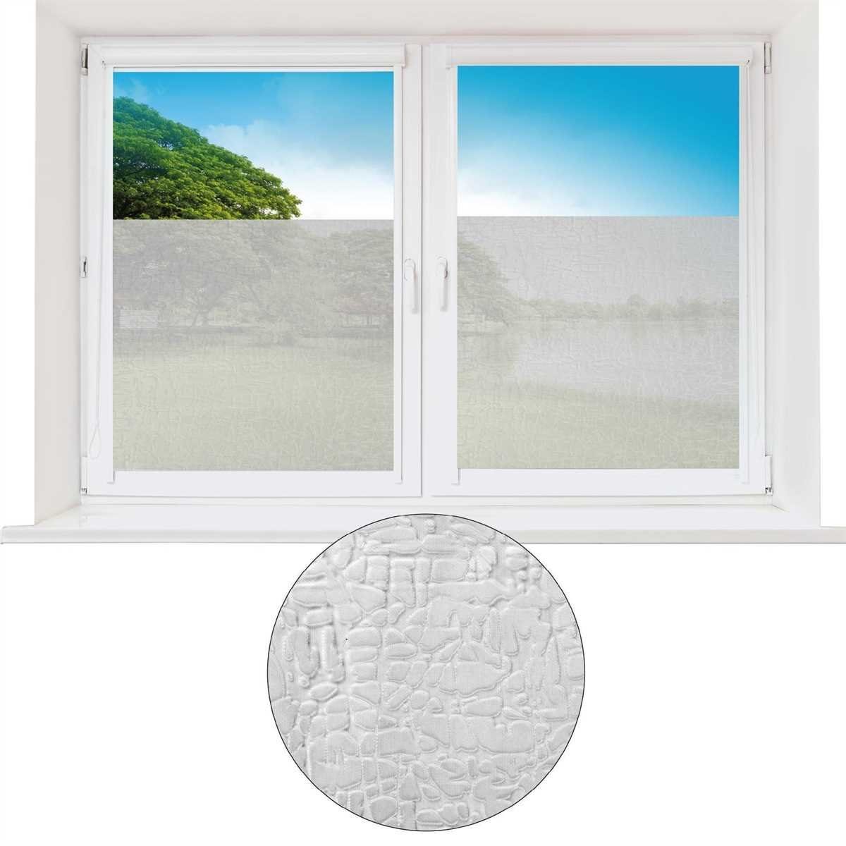 Pro Home Fensterfolie, blickdicht, strukturiert, selbsthaftend und blickdicht Sichtschutzfolie statische Schutzfolie