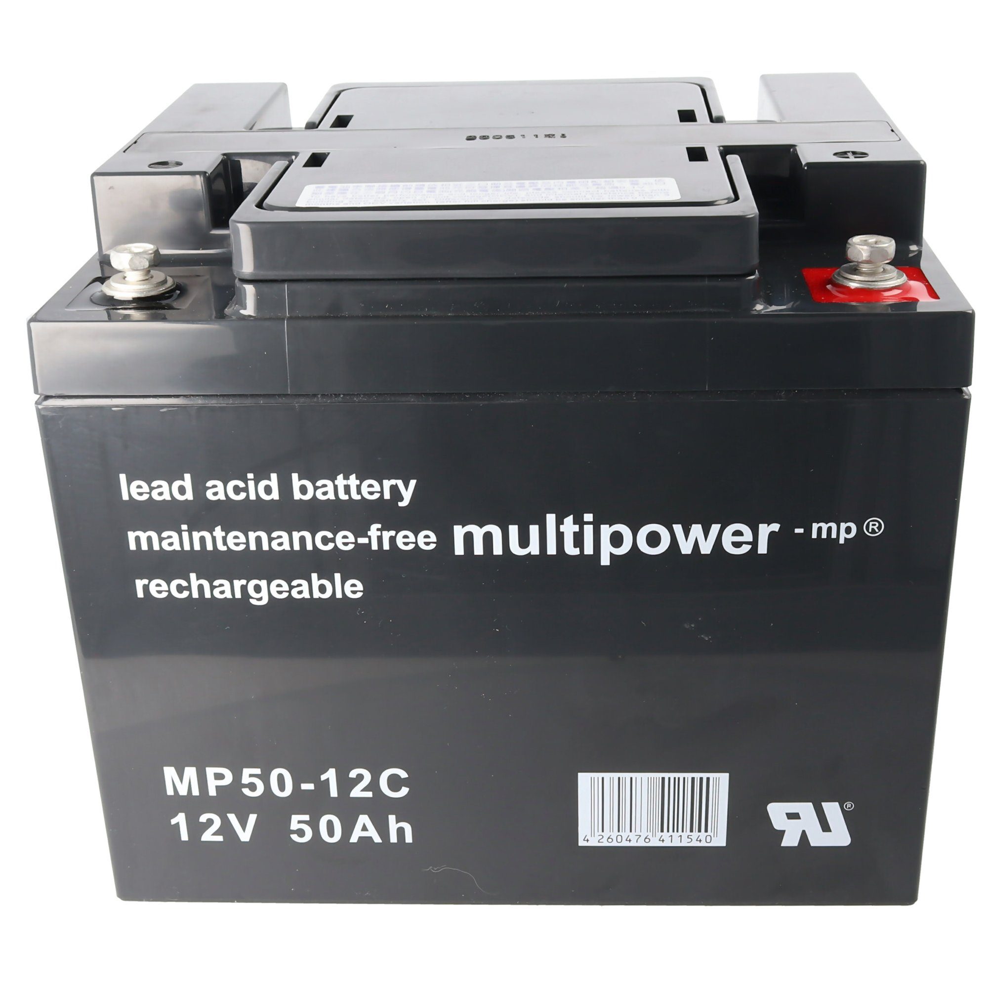 Multipower (12,0 Akku Gebrauchsdauer 50000 MP50-12C lange mAh niedrige Selbstentladung Multipower und V)