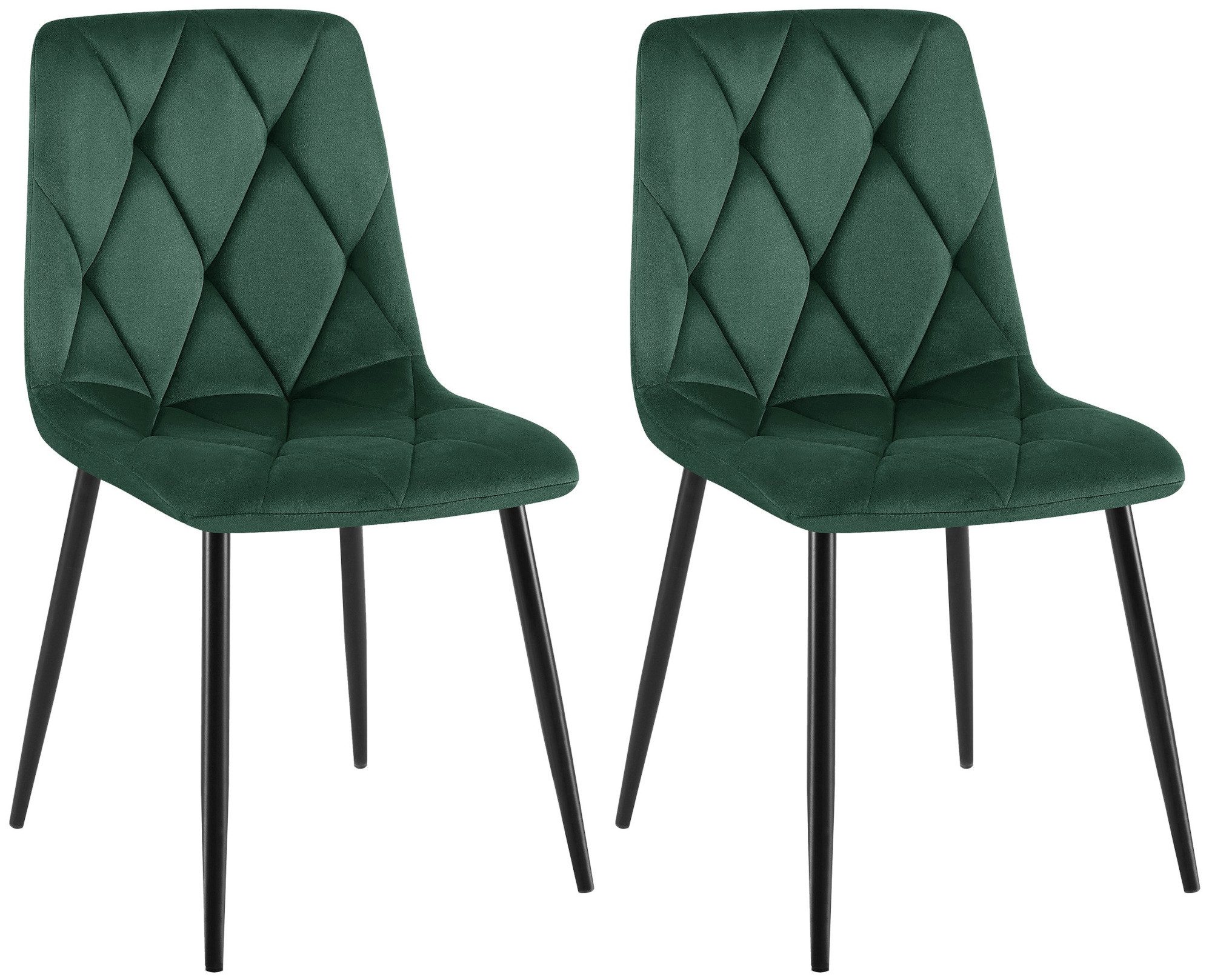 CLP Esszimmerstuhl Clairton (2er Set, 2 St), mit Stoff- oder Samtbezug, Met günstig online kaufen