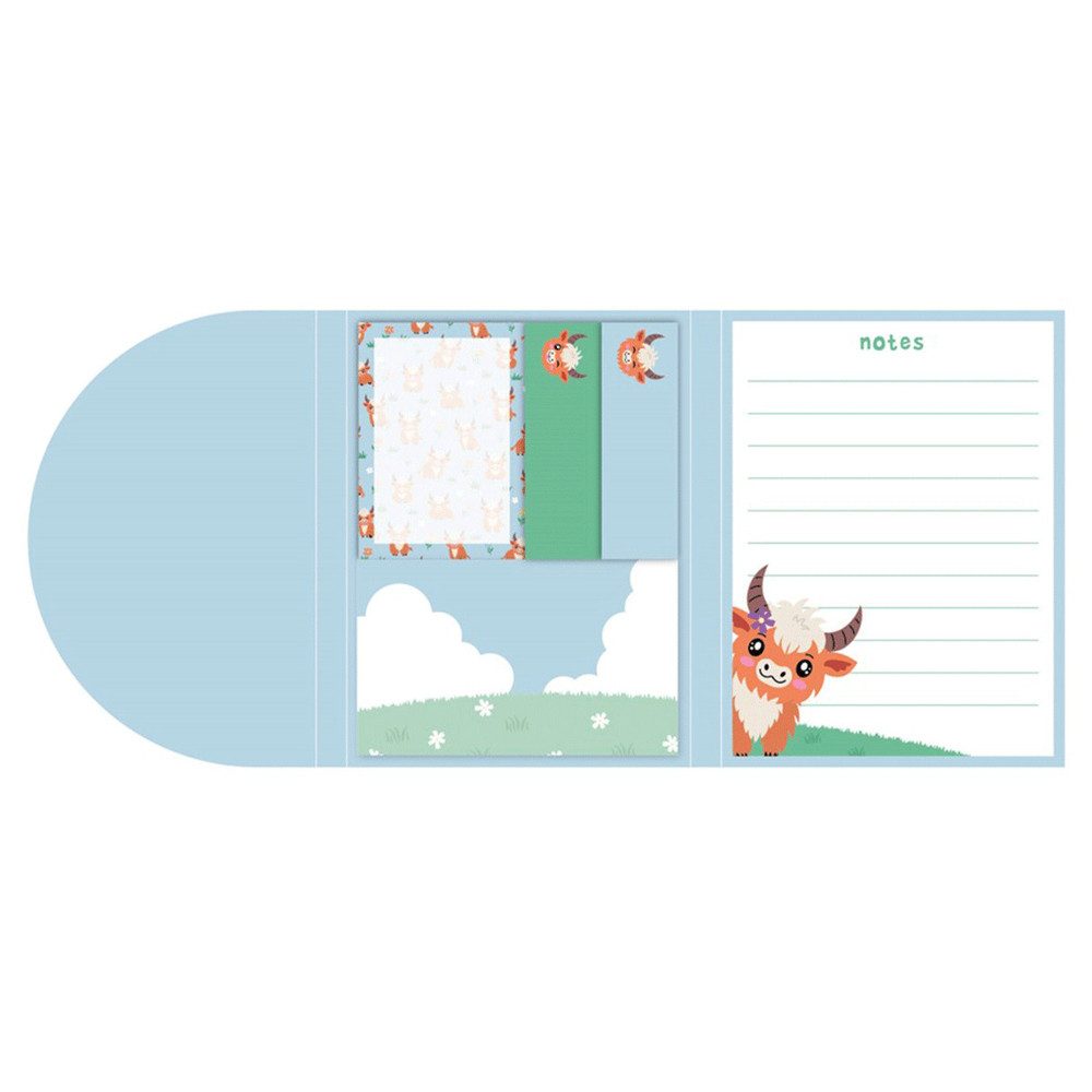 MICA Schulheft Notizbuch-Set Kuh - ca. 12 x 9 x 0,8 cm