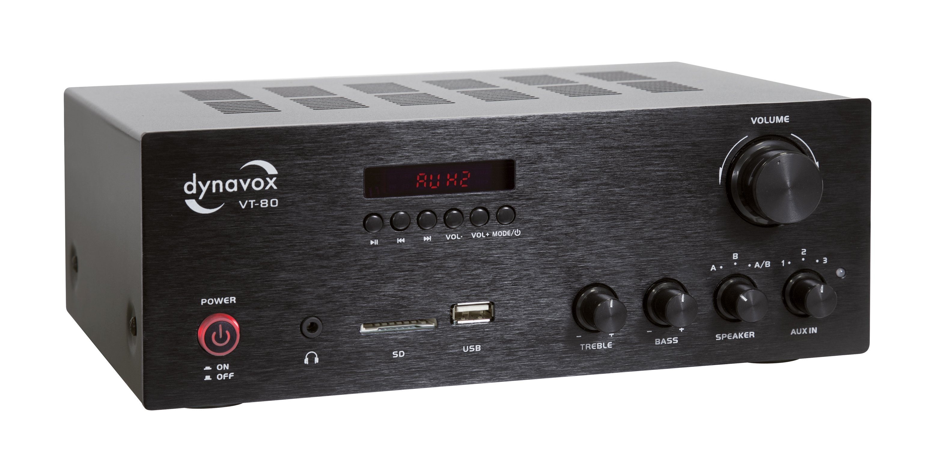 Dynavox VT-80 Vollverstärker (Anzahl Kanäle: 4-Kanal, 160 W, Stereo-Verstärker mit Bluetooth, Fernbedienung, USB, SD-Card)
