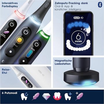 Oral-B Elektrische Zahnbürste iO Series 8 Plus Edition Elektrische Zahnbürste/Electric Toothbrush, Aufsteckbürsten: 3 St., Zahnbürsten, Schallzahnbürste elektrisch,Ladeetui, Elektrische Zahnbürste, Aufsteckbürste, Drucksensor,Zahn Reinigung