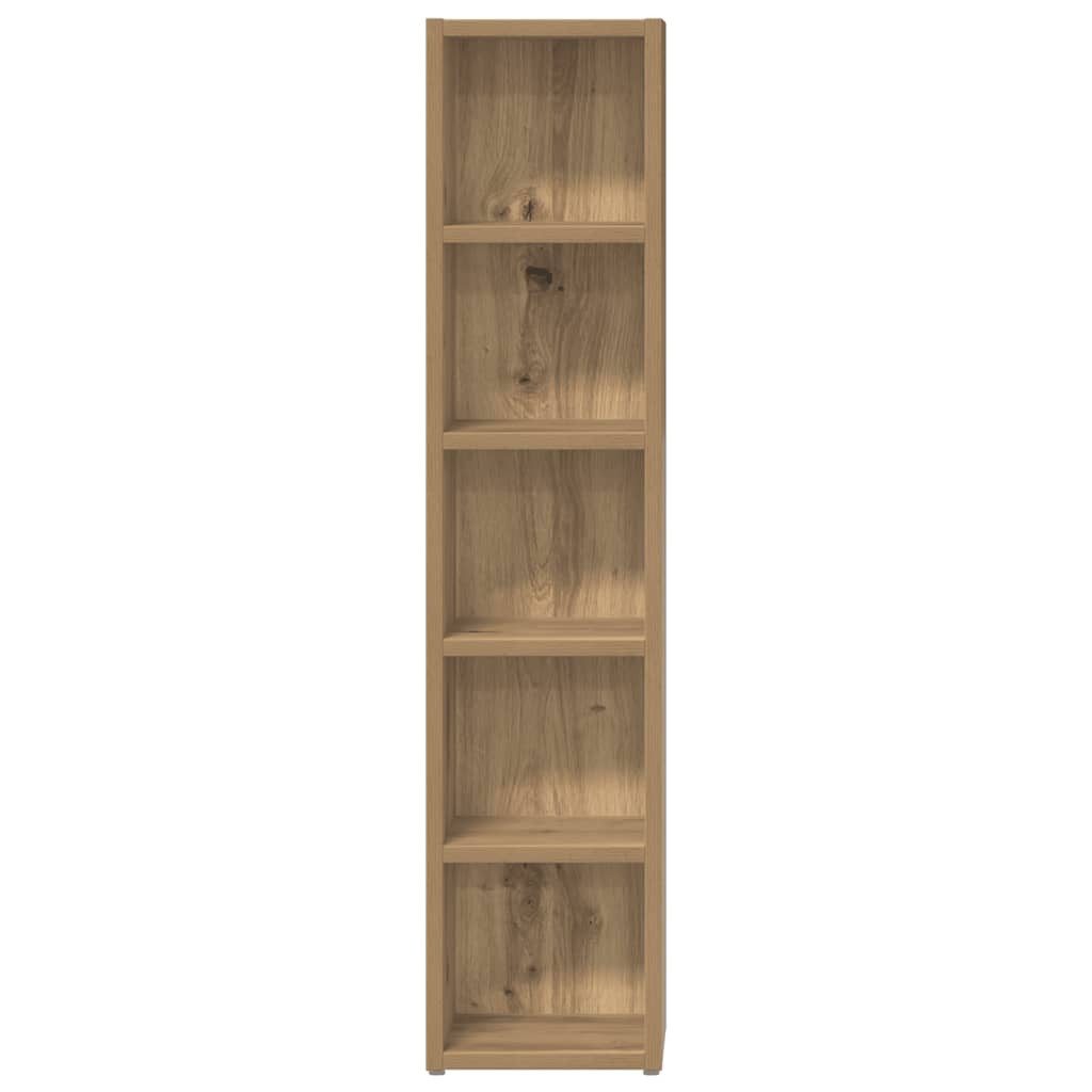 vidaXL CD-Regal CD-Regale 2 Stk. Artisan-Eiche 21x16x93,5 cm Holzwerkstoff, 2-tlg. – Bild 5 von 5
