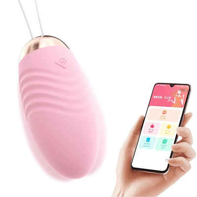 denu-shop Vibro-Ei App gesteuertes Ei Wireless 10-Kraftvolle Funktionen, 10-Vibrationsmodi, App Steuerung, USB-Aufladung, Wasserdicht