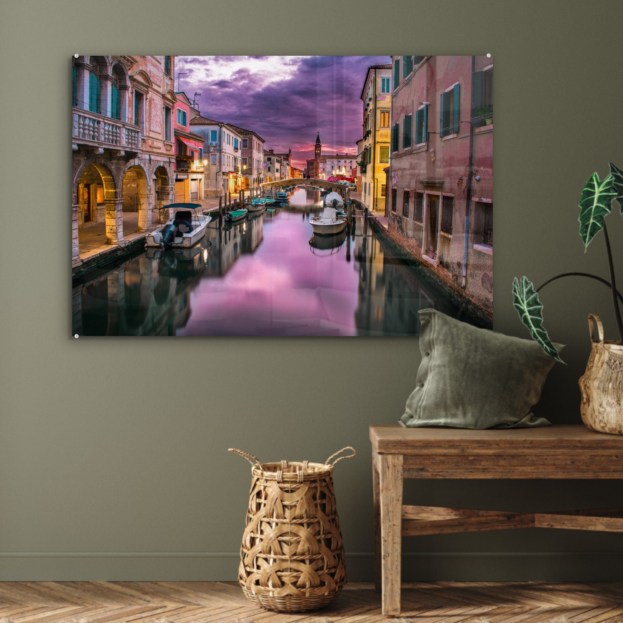 Acrylglasbild Schlafzimmer Wasser St), Wohnzimmer (1 - Venedig, MuchoWow Italien & Acrylglasbilder -