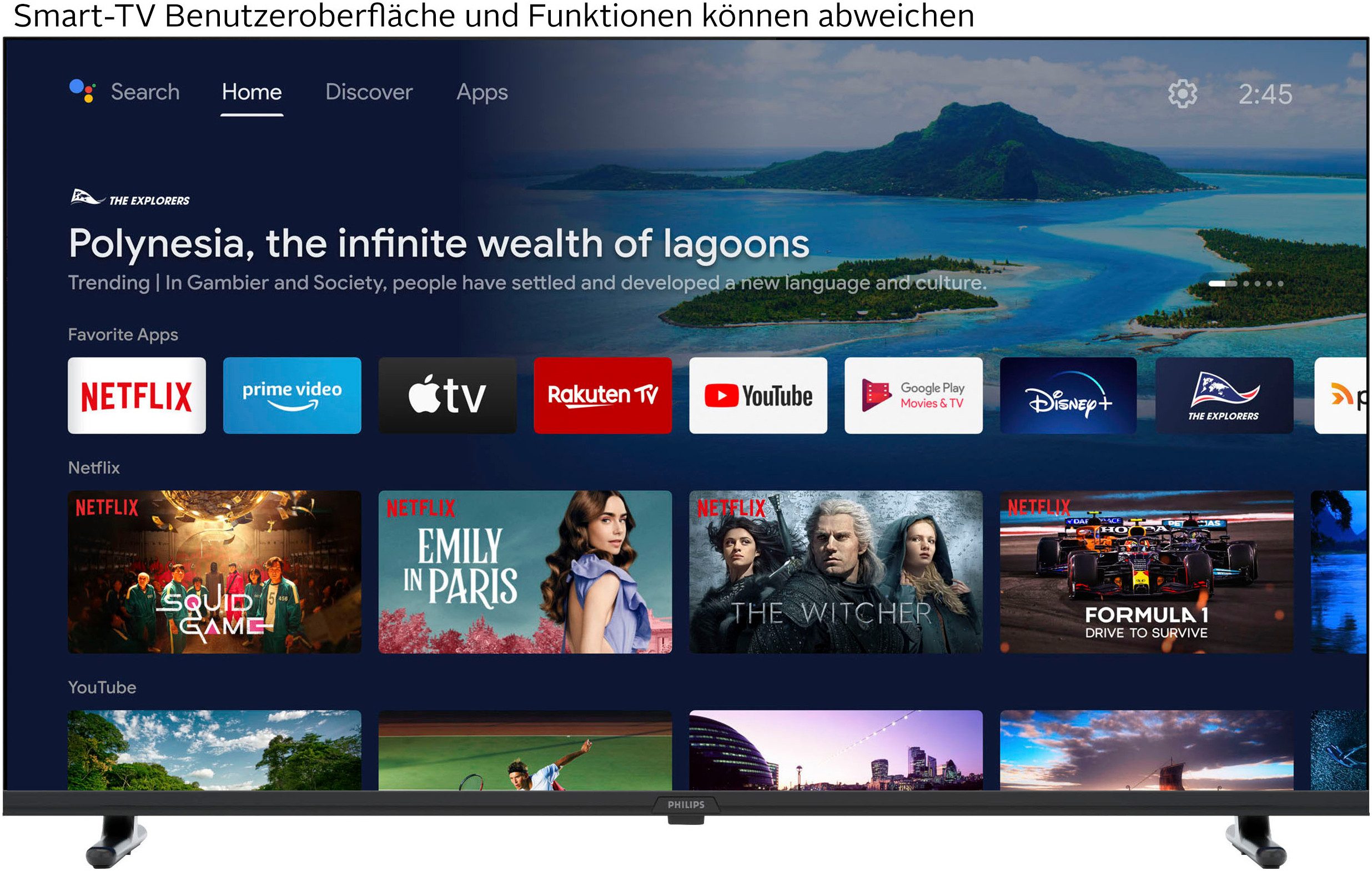 Philips 24PHS6000/12 LED-Fernseher (60 cm/24 Zoll, HD ready, Smart-TV)