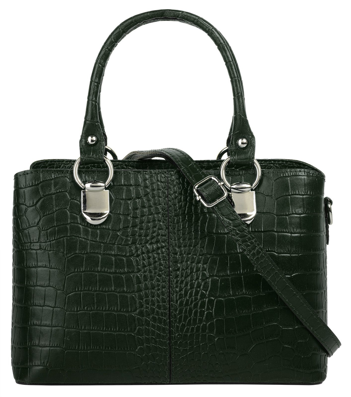 Cluty Umhängetasche, echt Leder, Made in Italy