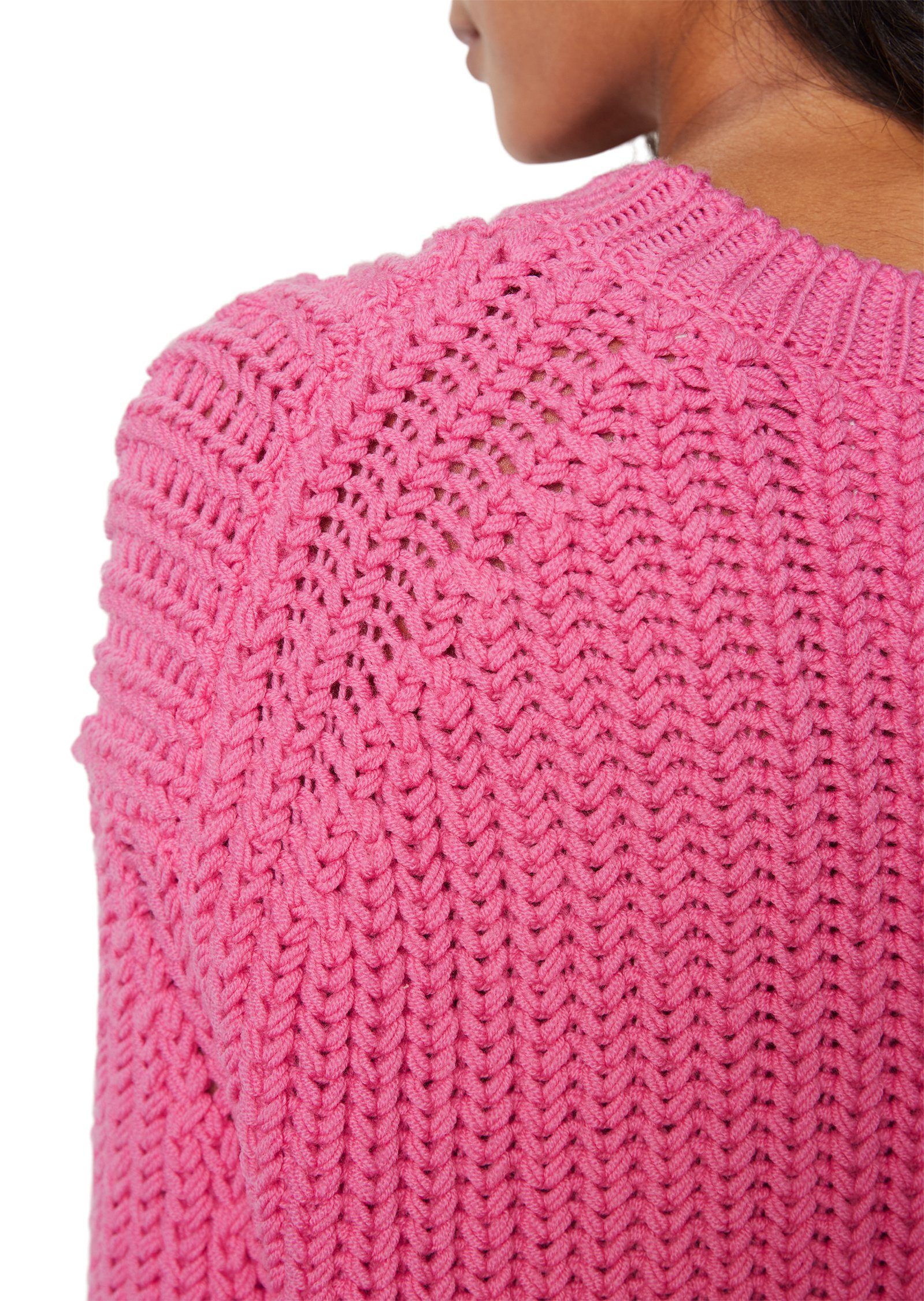 Marc O'Polo Strickpullover softer Schurwolle rosa aus