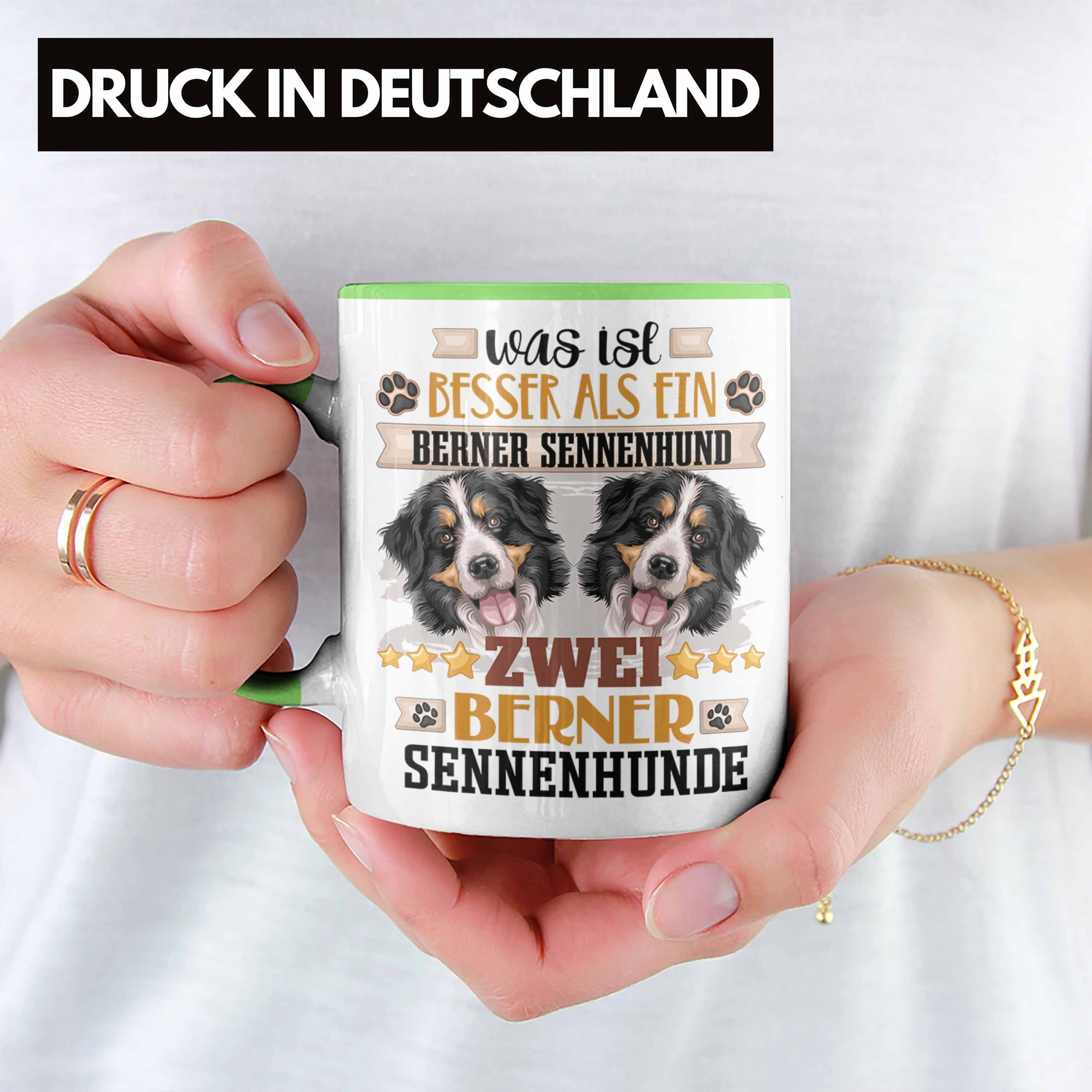 Berner Tasse Tasse Trendation Spruch Geschenk Lustiger Besitzer Sennenhund Geschenkidee Grün