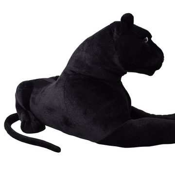 TE-Trend Kuscheltier 80cm Panther Plüsctier Stofftier Raubkatze Großkatze schwarz