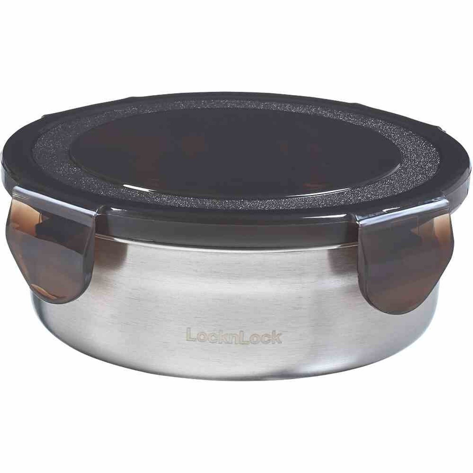 LOCK & LOCK Vorratsdose Vorratsdose Edelstahl 270 ml mit schwarzem Deckel, Edelstahl