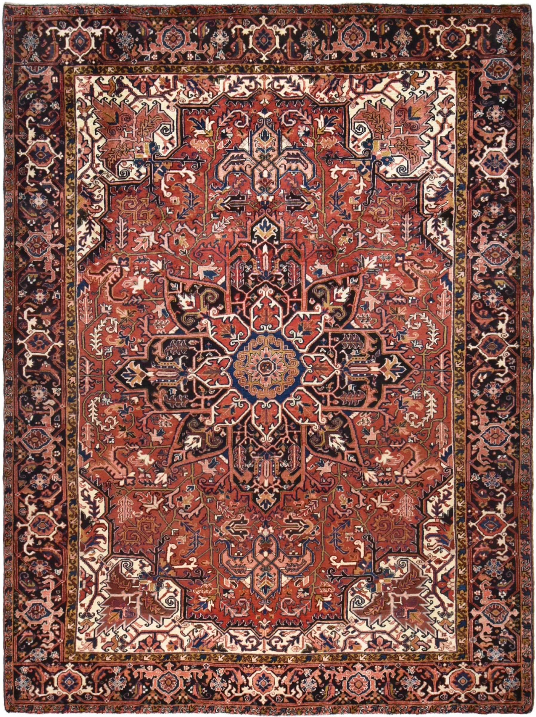 Nain Trading Orientteppich Heriz 257x345 Handgeknüpfter Orientteppich / Perserteppich, rechteckig, Höhe: 12 mm