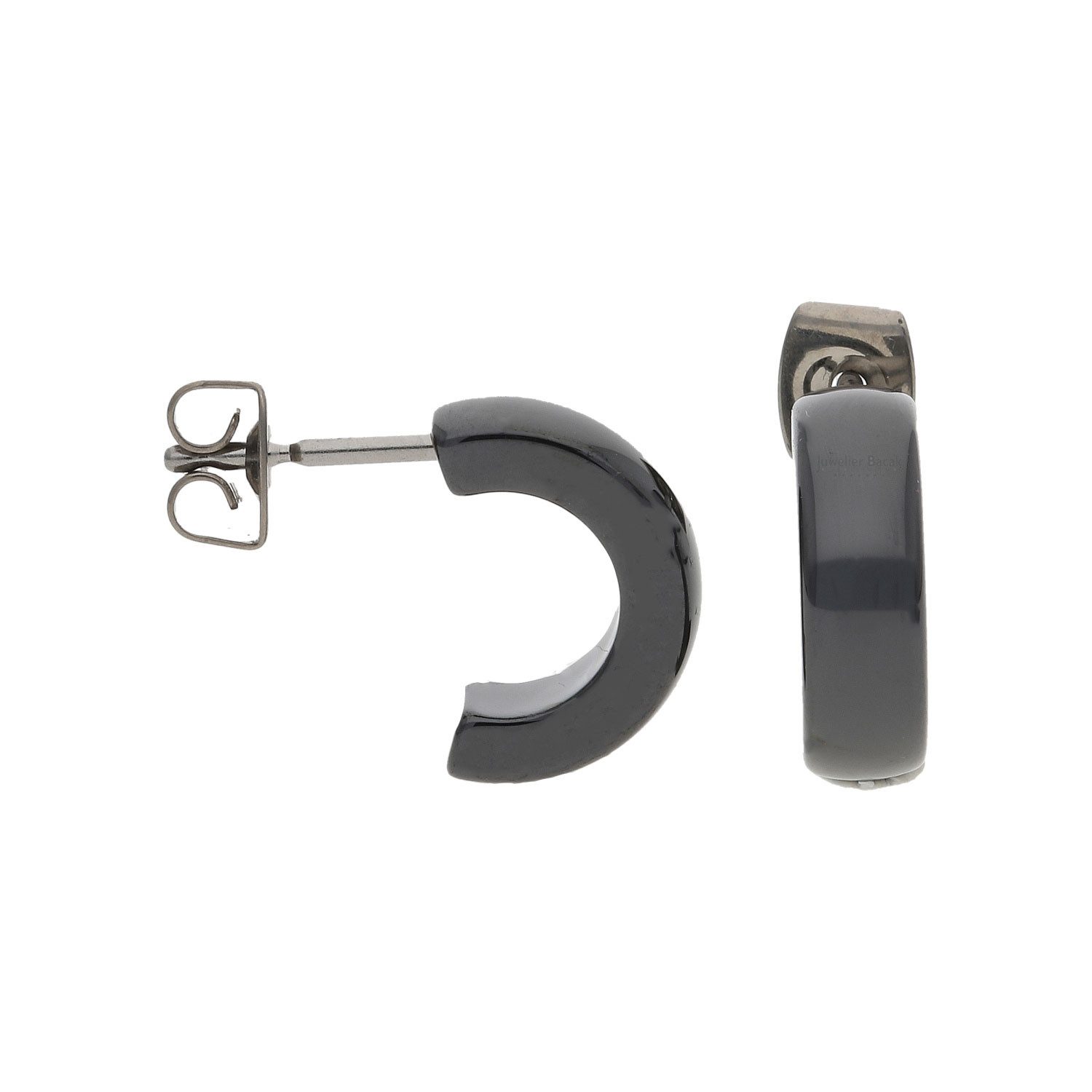 Paar Ohrstecker Boccia Ohrstecker Titan Ceramic schwarz 0584-02