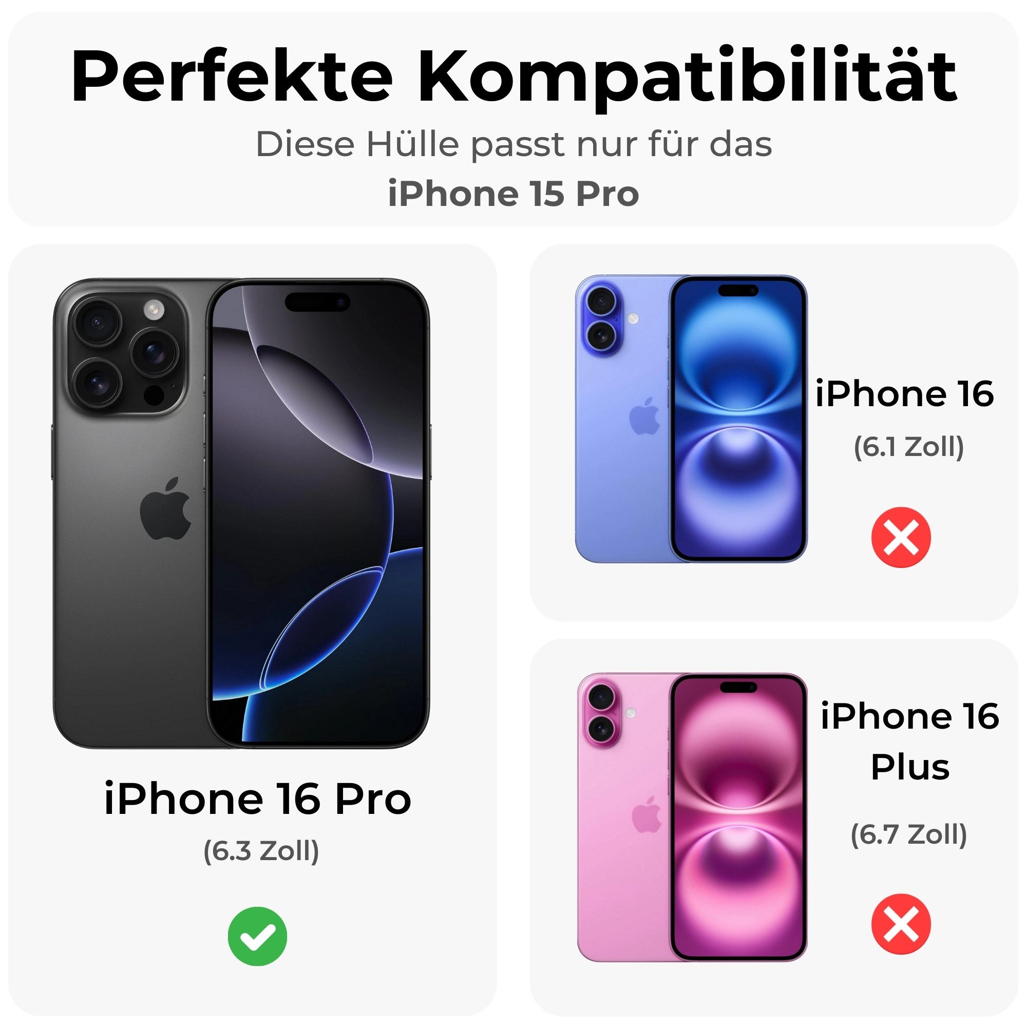 betterfon Handykette mit Portemonnaie für iPhone -Handyhülle Kartenfächern, Hände frei – mit Silikonhülle & Schnur für flexiblen Alltag