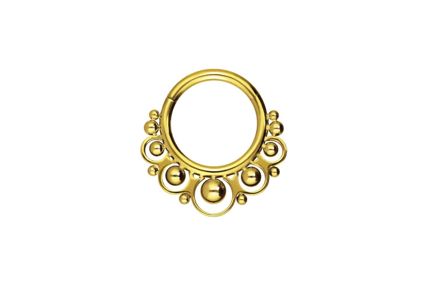 Nasenpiercing Titan Segmentring Clicker ORIENTALISCHES DESIGN Ohrpiercing Septum