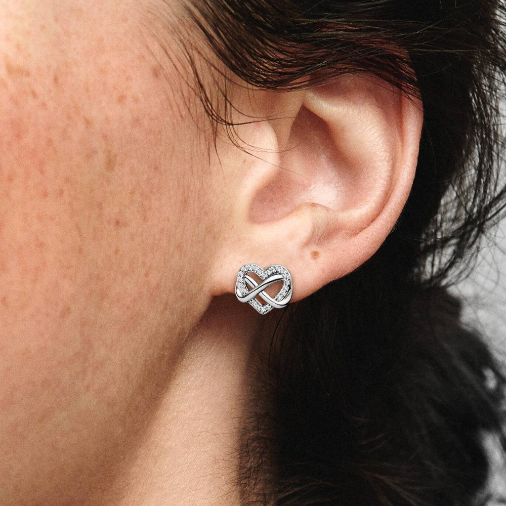 Pandora Paar Ohrstecker 292667C01, Herz, Liebe, Unendlichkeit, Zirkonia