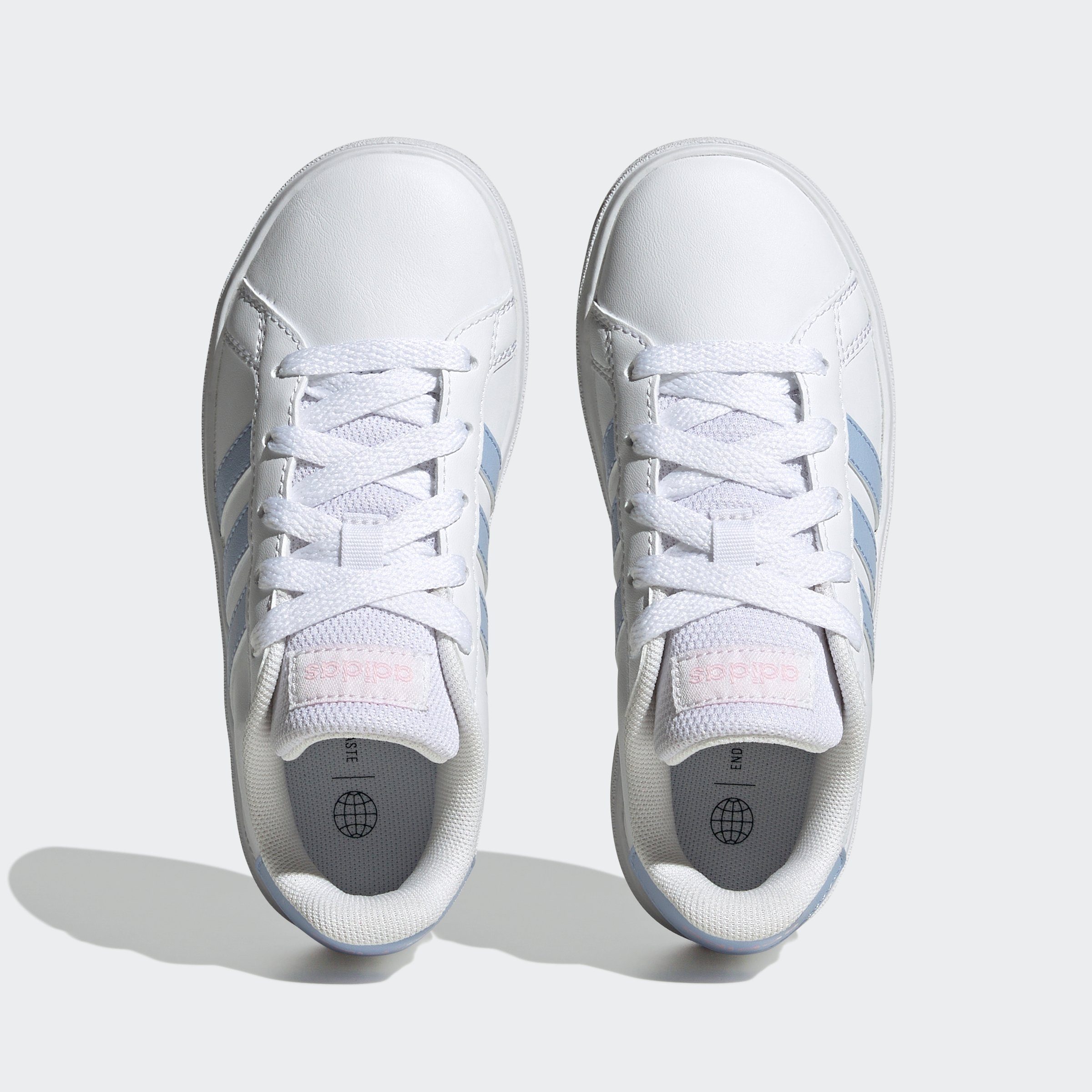 adidas / Cloud des LIFESTYLE Superstar Blue White LACE-UP adidas den Dawn / Design Pink Clear Spuren Sneaker auf GRAND COURT TENNIS Sportswear