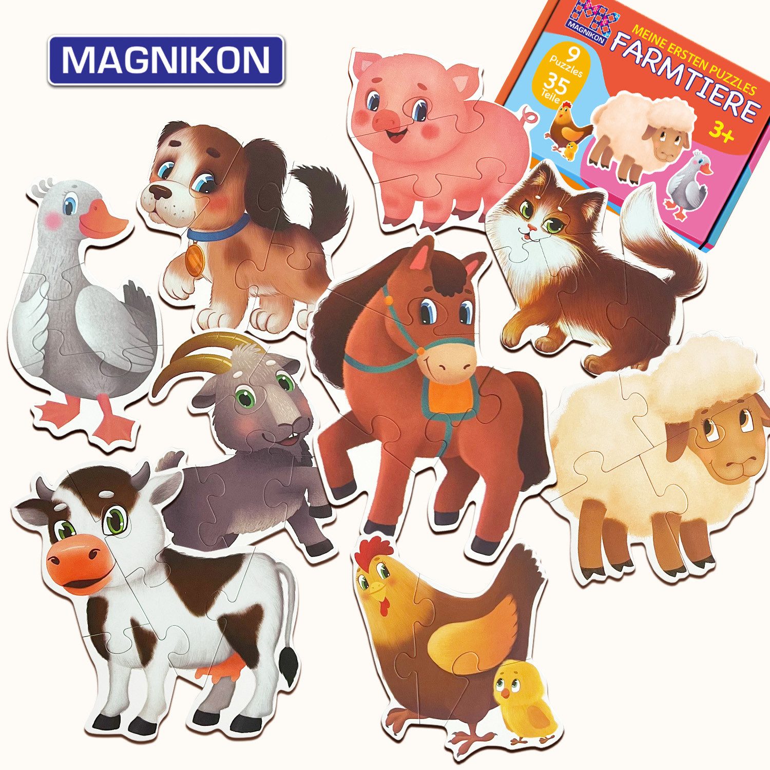 MAGNIKON Puzzle für Kleinkinder Große Teile, Maxi-Puzzles, 3, 4, 5 Teile, P günstig online kaufen