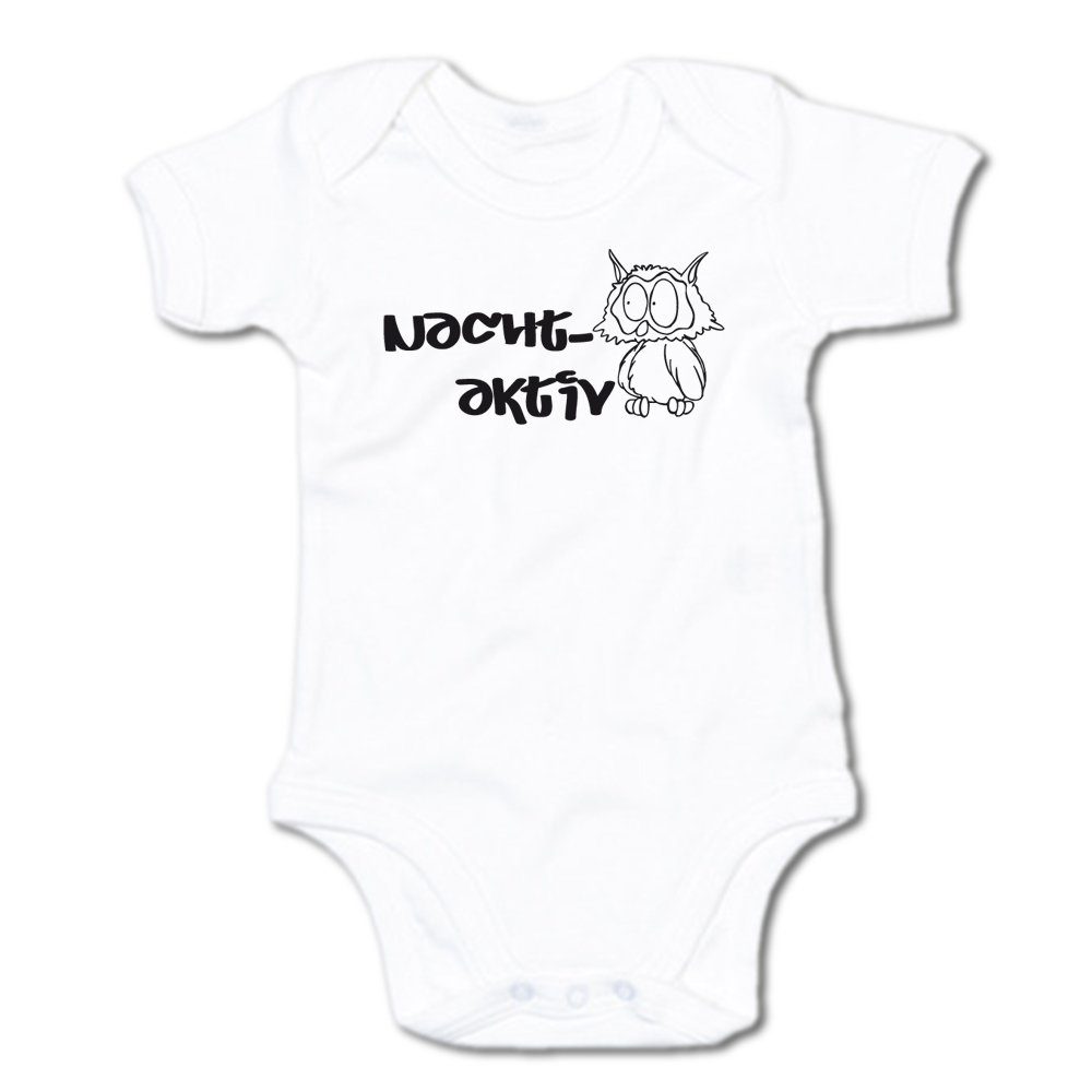 G-graphics Kurzarmbody Baby Body - Nachtaktiv mit Spruch / Sprüche • Babykleidung • Geschenk zur Geburt / Taufe / Babyshower / Babyparty • Strampler