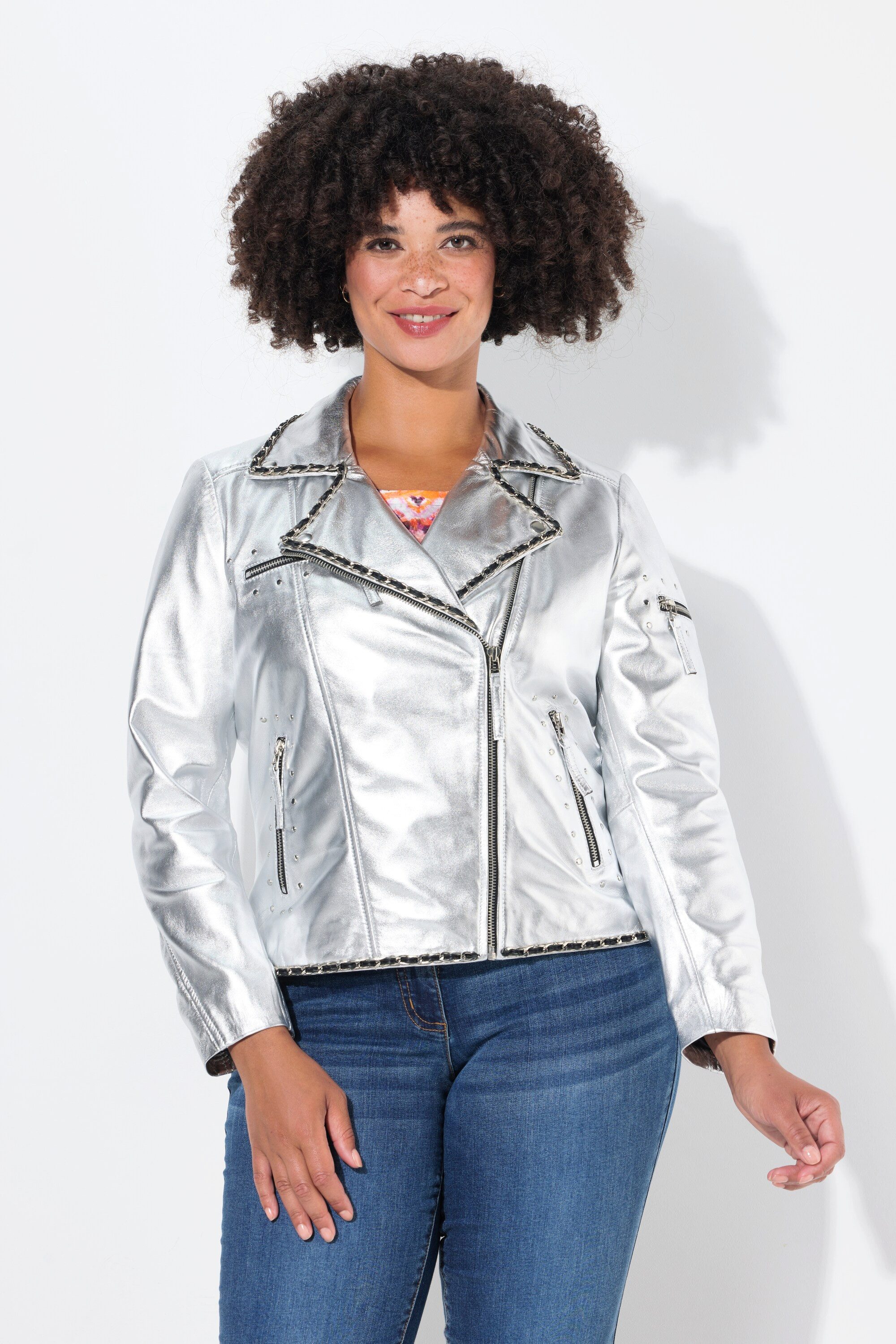 Angel of Style Lederjacke Leder-Bikerjacke echtes günstig online kaufen