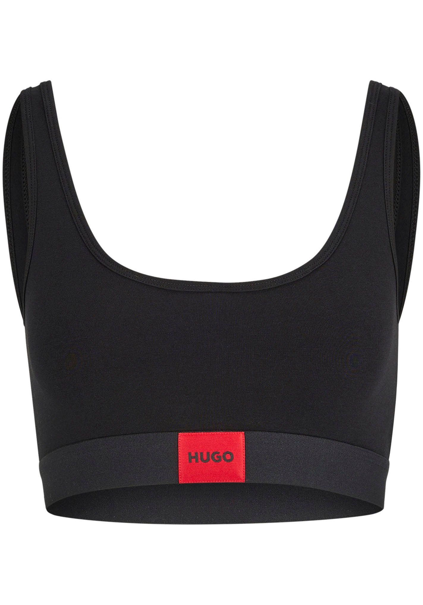 HUGO Bralette-BH Black RED HUGO LABEL Logo mit BRALETTE