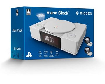 BigBen Uhr Wecker PlayStation One Konsole mit Projektion (Offiziell Sony Lizenziert, Snooze, 2 Weckzeiten, Dimmbar, Kalender, Dual Alarm)