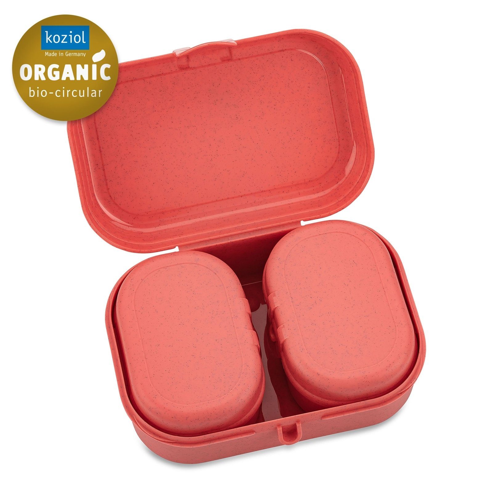 KOZIOL (Set, Brotdosen READY MINI, 3er-Set Koralle Lunchboxen Lunchbox Kunststoff PASCAL Kunststoff, 3-tlg),