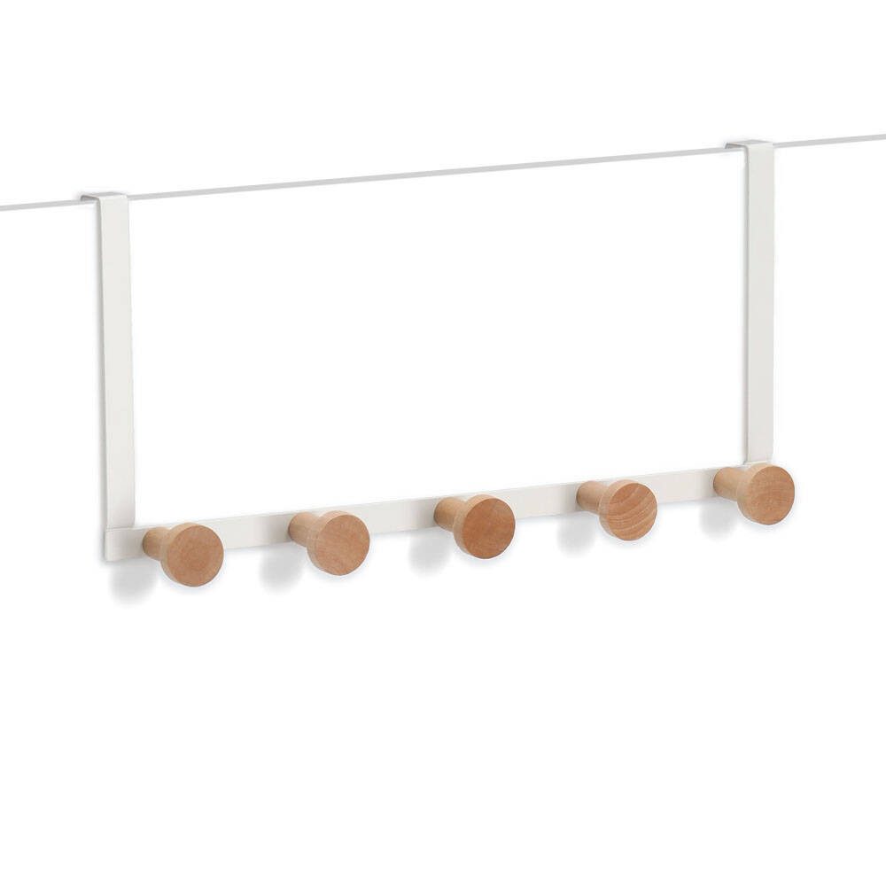 Zeller Present Garderobenständer Türhaken aus Metall 5 Haken, (Kleiderständer)