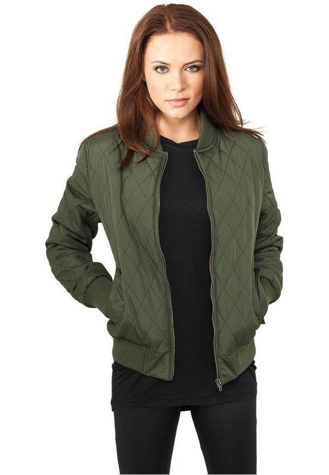 URBAN CLASSICS Outdoorjacke Damen Ladies Diamond Quilt Nylon Jacket (1-St),  Moderne und funktionelle Damen-Jacke