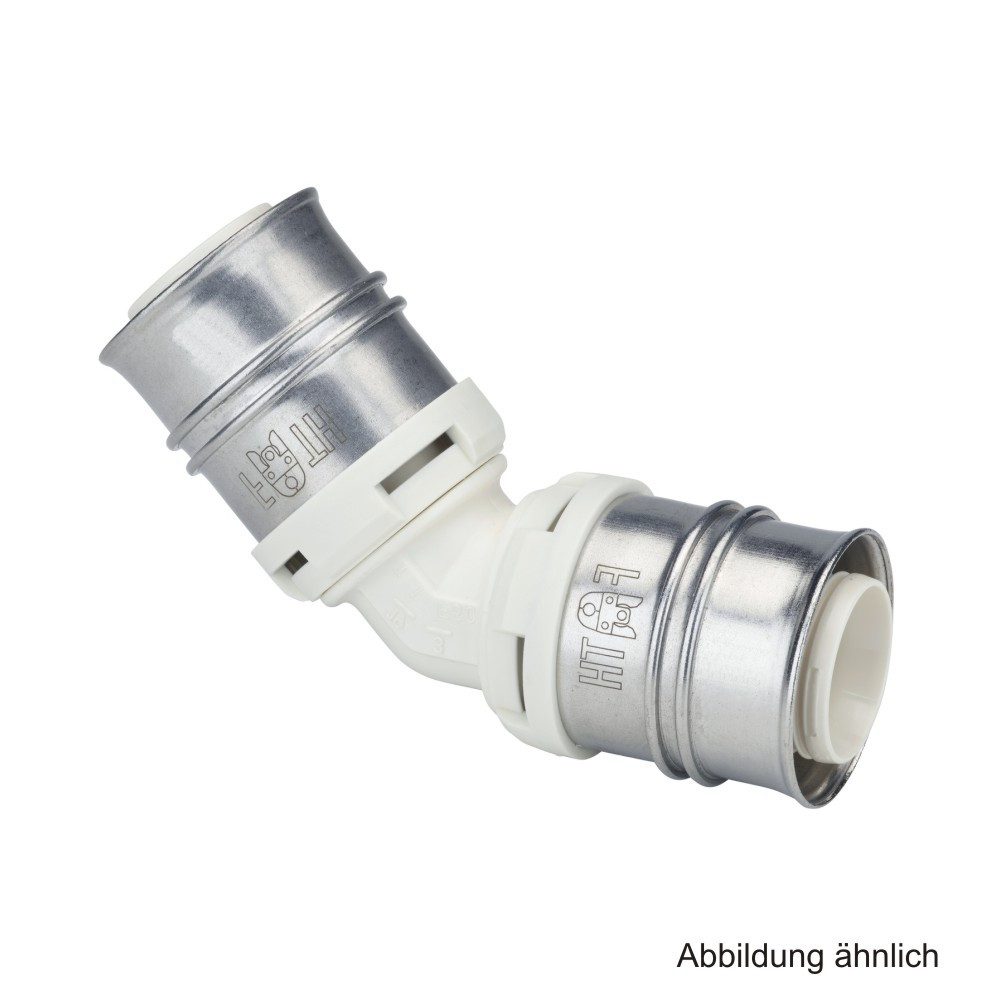 Fränkische Rohrwerke Wasserrohr Alpex Winkel 45 Grad PPSU 26-26 mm