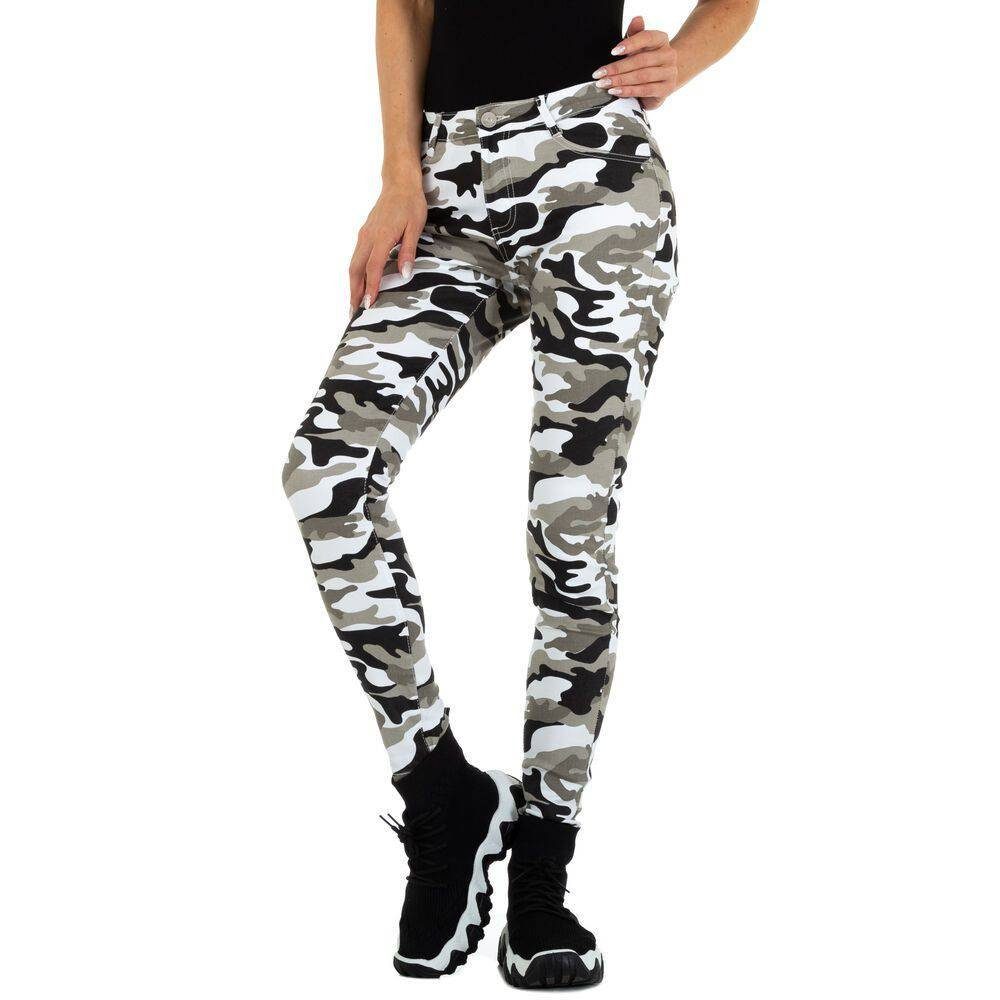 Ital-Design Skinny-fit-Jeans Damen Freizeit (76246893) Camouflage Skinny Jeans in Camouflage