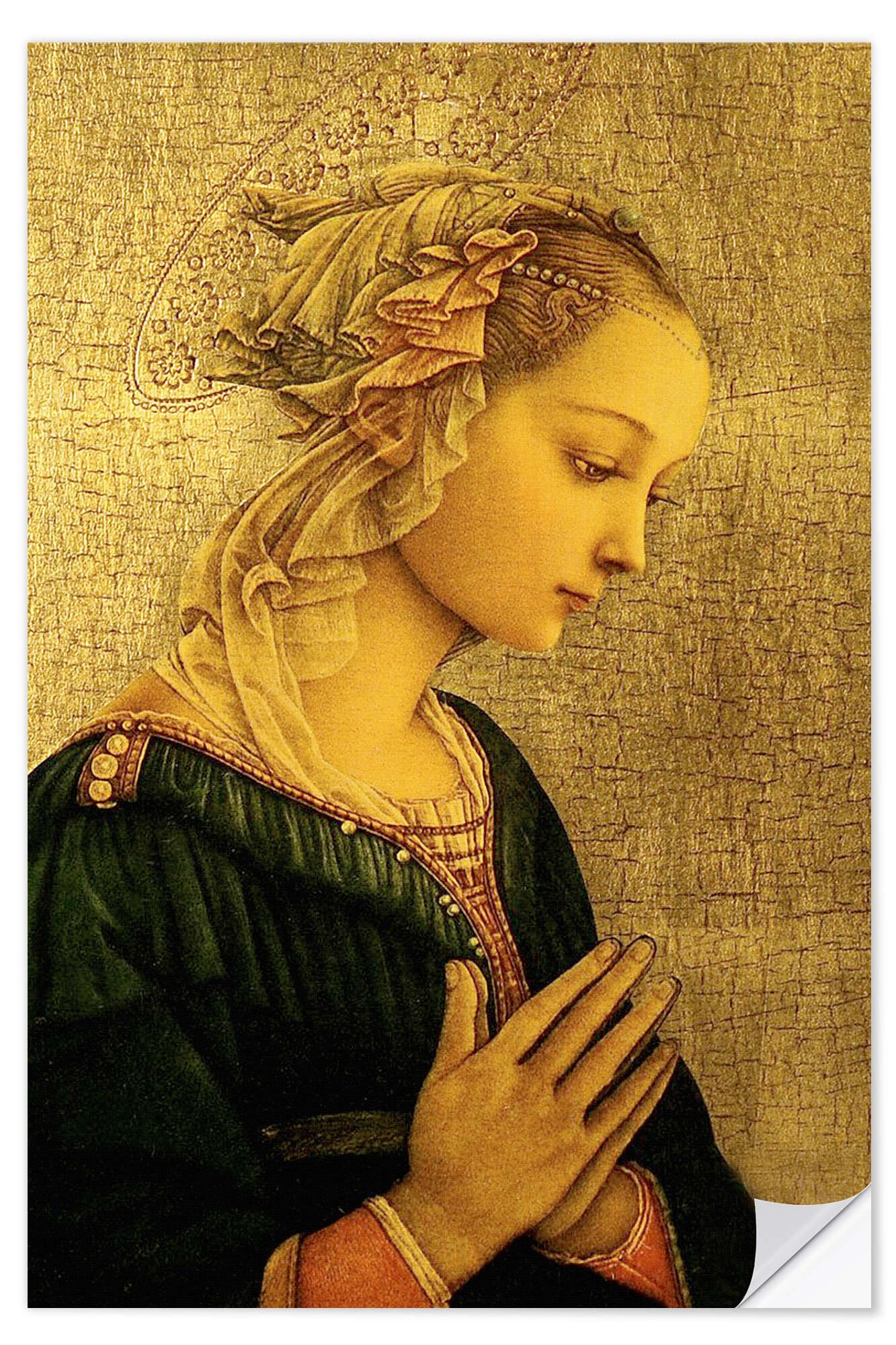 Posterlounge Wandfolie Fra Filippo Lippi, Madonna, Malerei